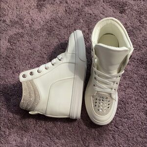 Stylish White High-Top Sneakers